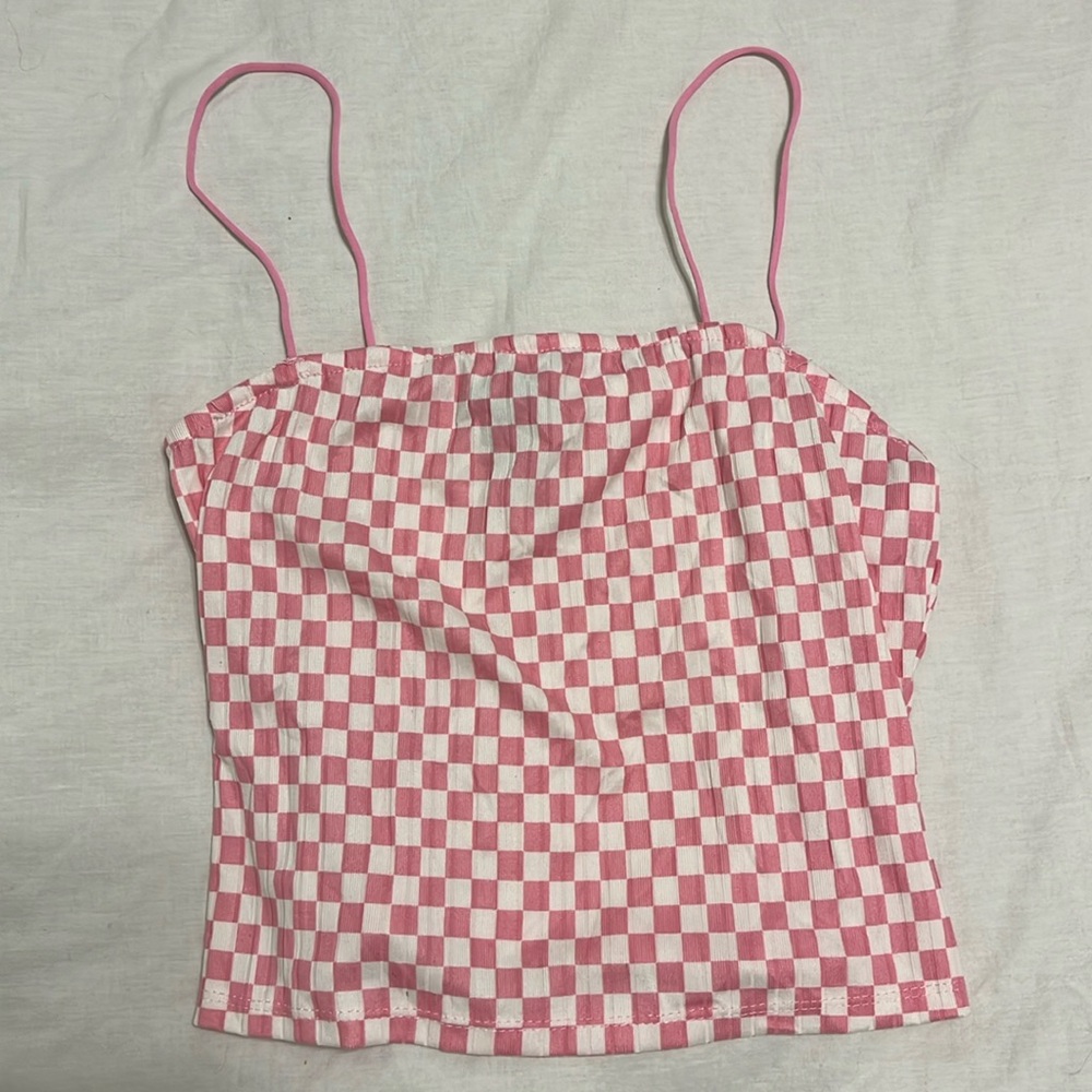Rue21 pink checkered tank